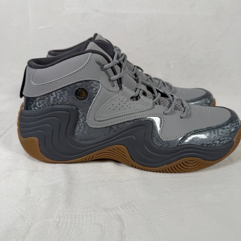 SHAQ Juggernaut Basketball Shoes Men Size 12 Gray Mid Top Sneakers AQ95041MV NWB - Picture 4 of 9
